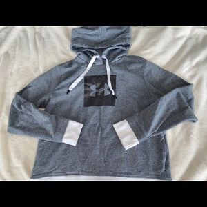 Under Armor Grey and White Hoodie